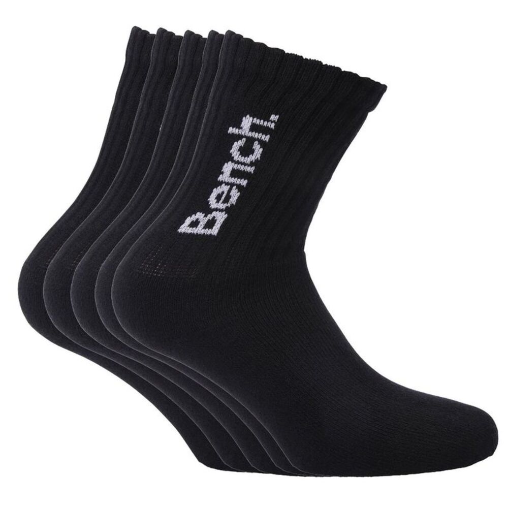 Bench Childrens/Kids Apollo Crew Socks (Pack of 5) / Black